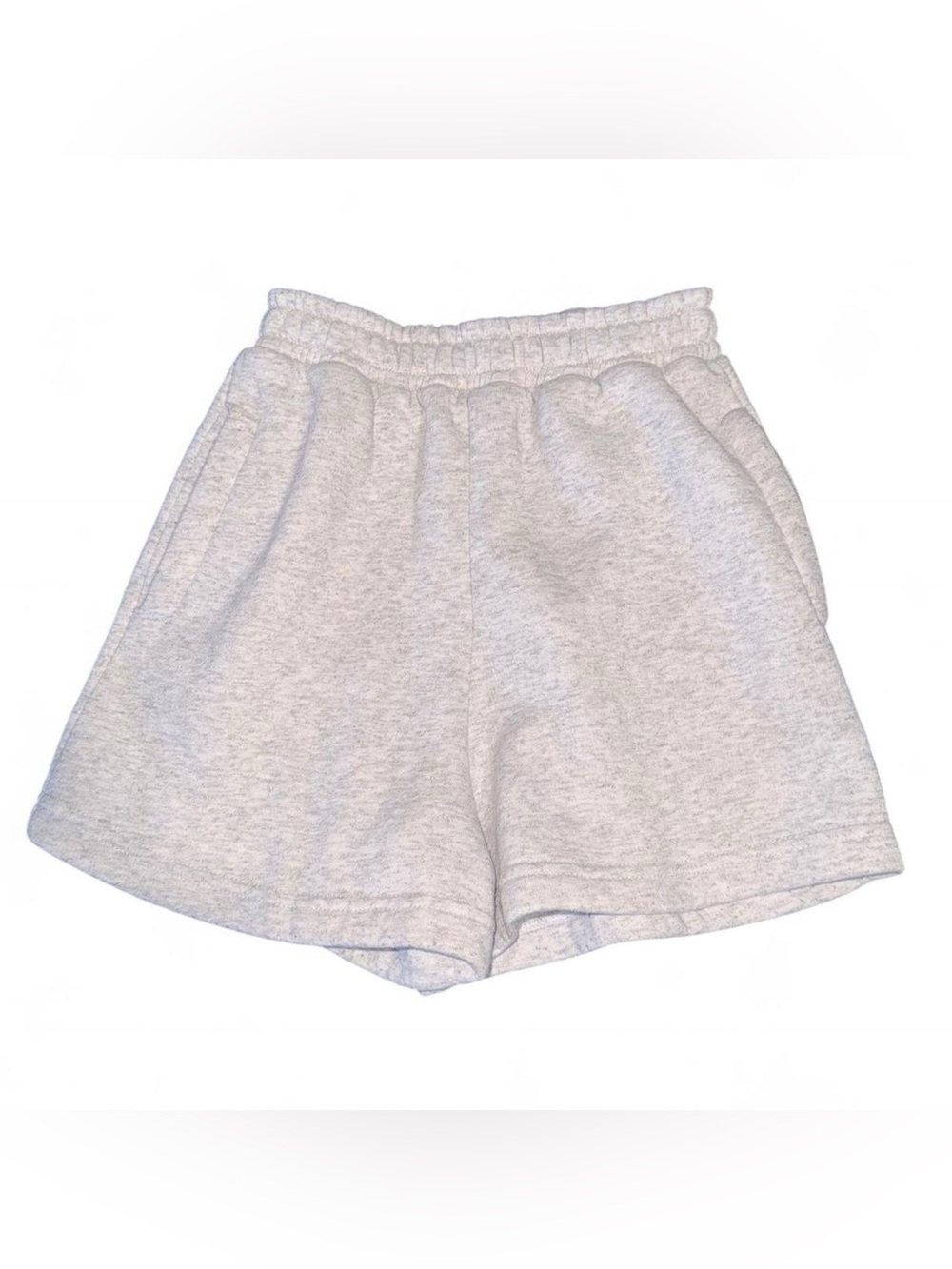 PrettyLittleThing Light Heather Gray High-Waist Athletic Shorts